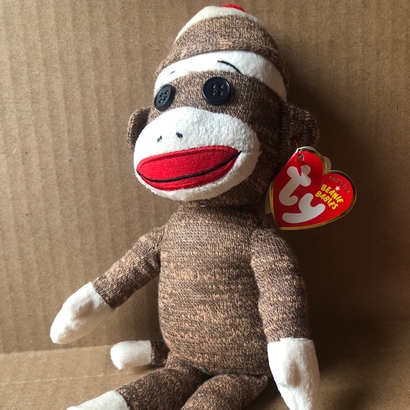 Beanie Baby Ty Socks The Sock Monkey 